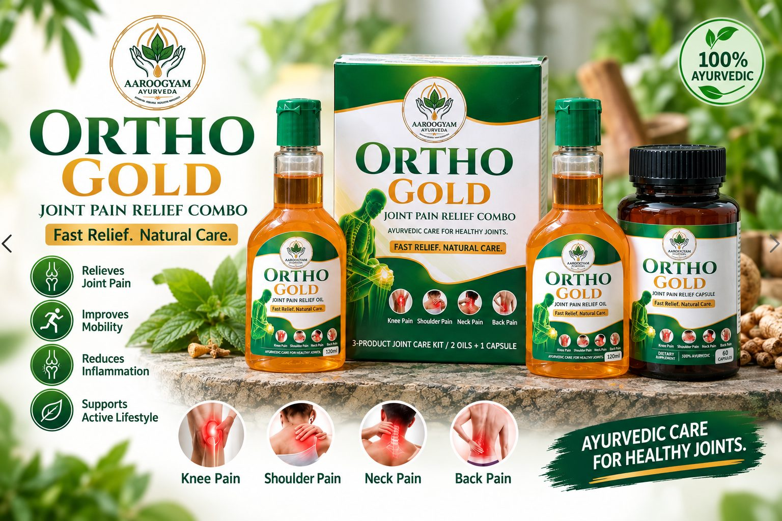 Ortho Gold Oil and Capsules - Joint Care